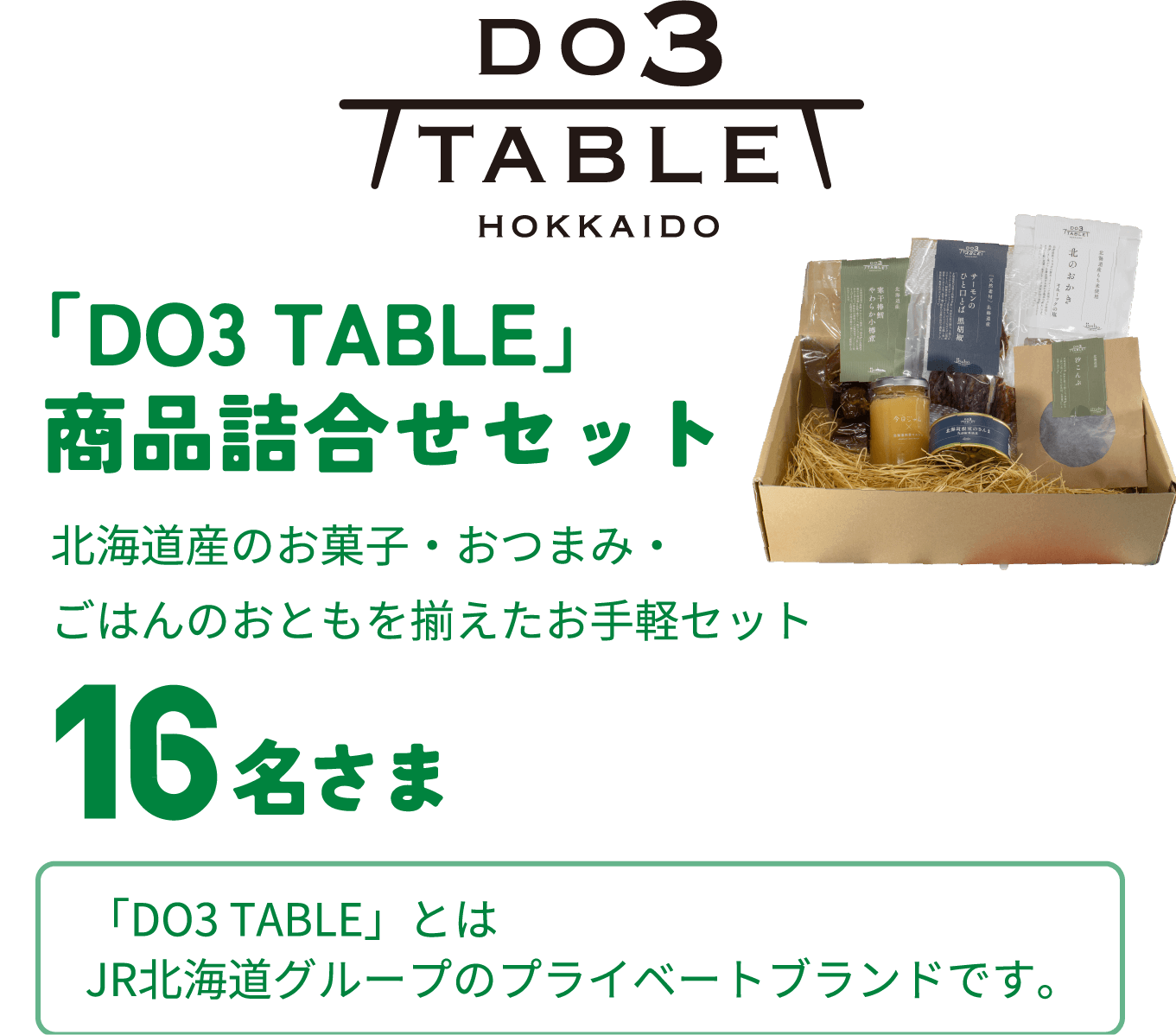 「DO3TABLE」商品詰め合わせセット16名様