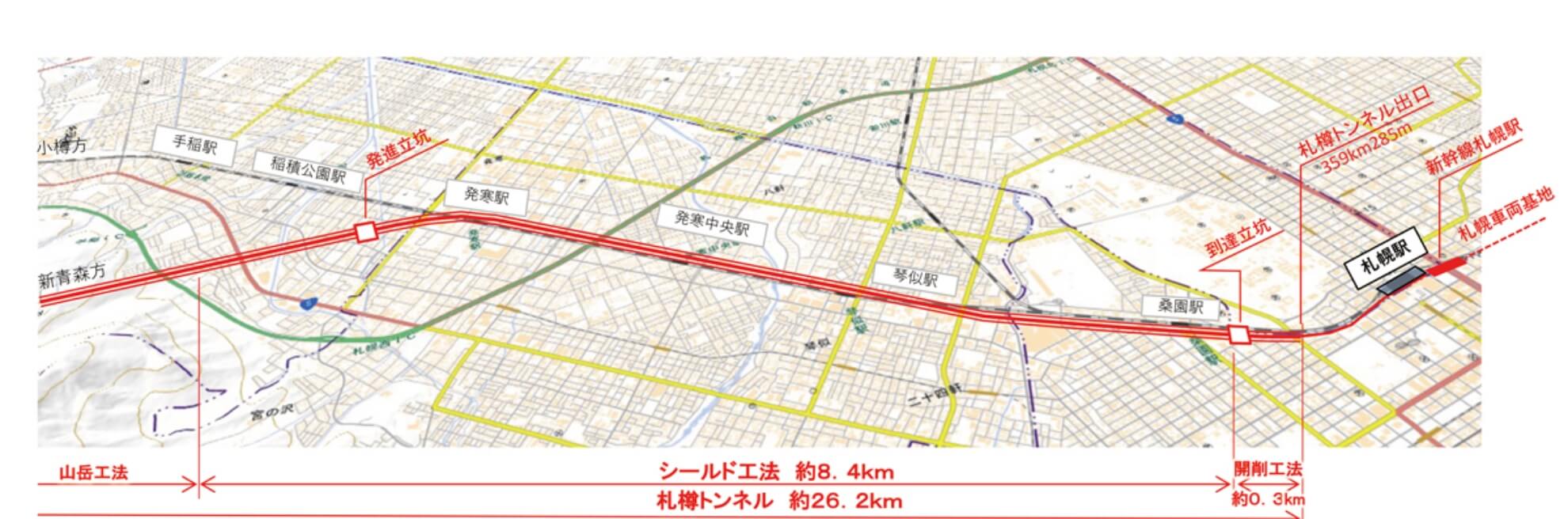 札幌市街地の平面略図
