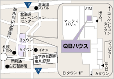 QBハウスラソラ札幌店MAP