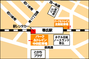 帯広駅周辺地図