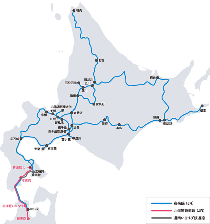 北海道路線図