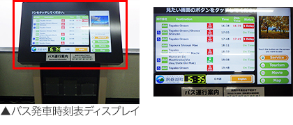バス発車時刻表ディスプレイ