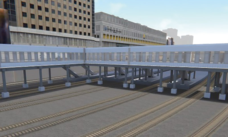 幹在乗換こ線橋写真