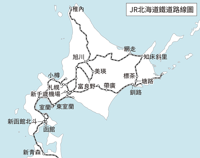 JR北海道路線圖