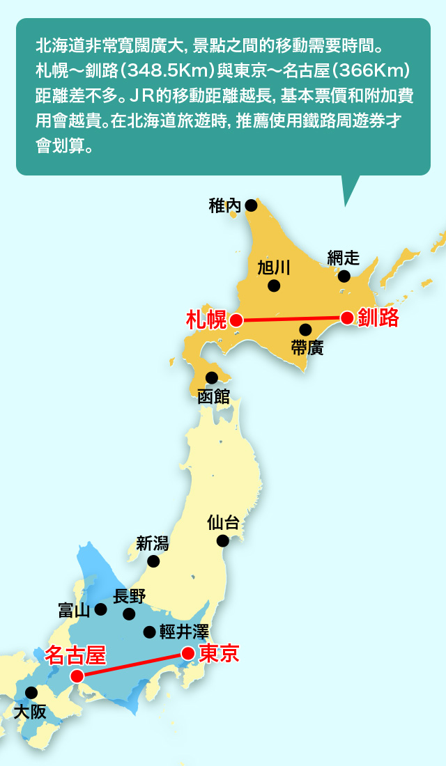 和自己的國家比比看北海道的大小吧! | 旅遊訊息| JR北海道旅客鐵路公司
