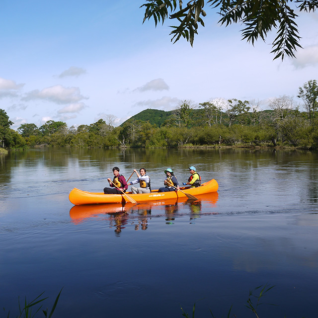 Canoeing in Kushiro River