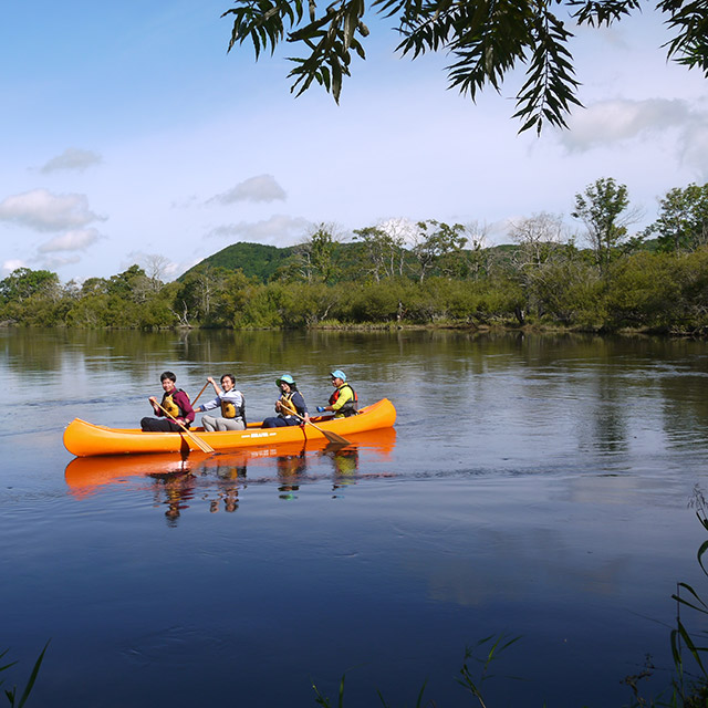 Canoeing in Kushiro River