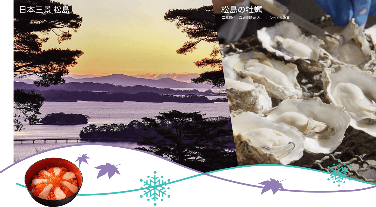 日本三景 松島 / 松島の牡蠣 写真提供:宮城県観光プロモーション推進室