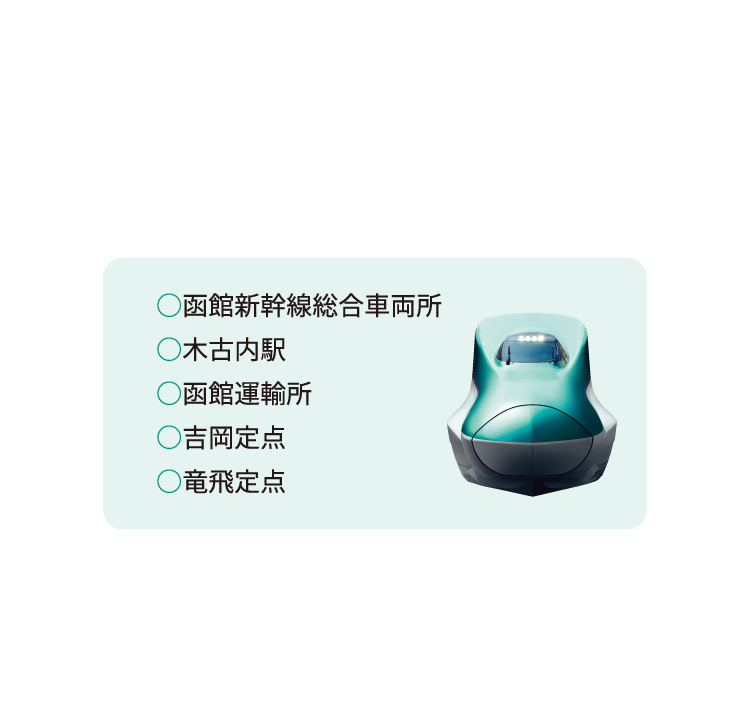北海道新幹線に携わる駅や運輸所などで特別企画を開催します！・函館新幹線総合車両所・木古内駅・吉岡定点・函館運輸所・竜飛定点