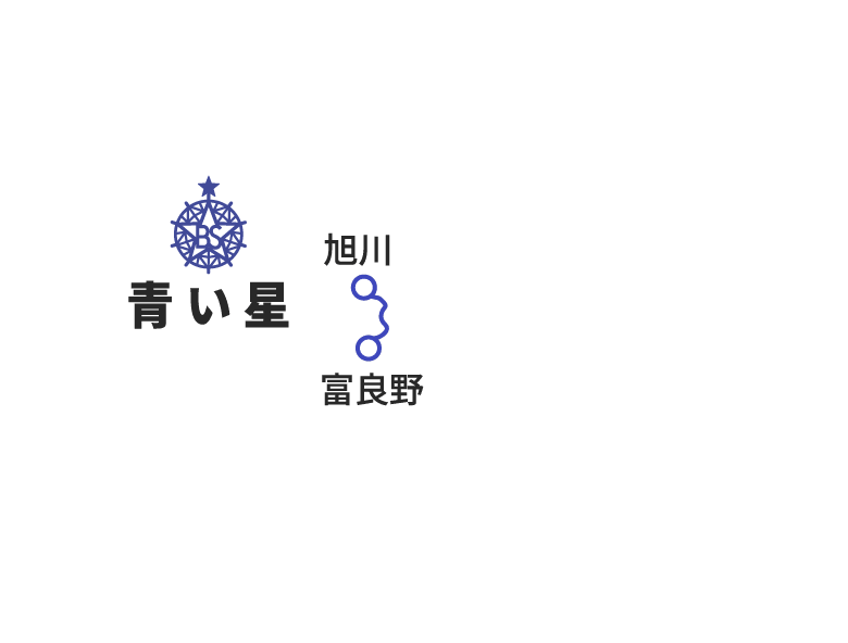 青い星 旭川〜富良野