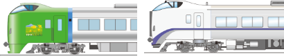 特急列車のイラスト