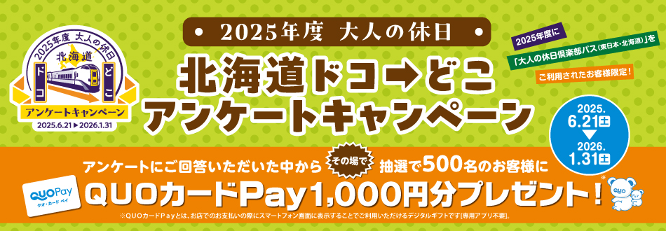 2025年度大人の休日 北海道ドコどこアンケートキャンペーン