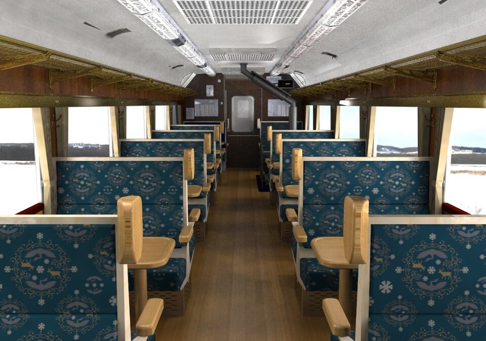 ストーブカー内観