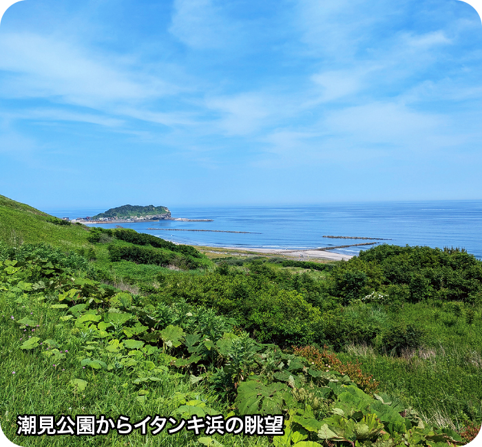 潮見公園からイタンキ浜の眺望
