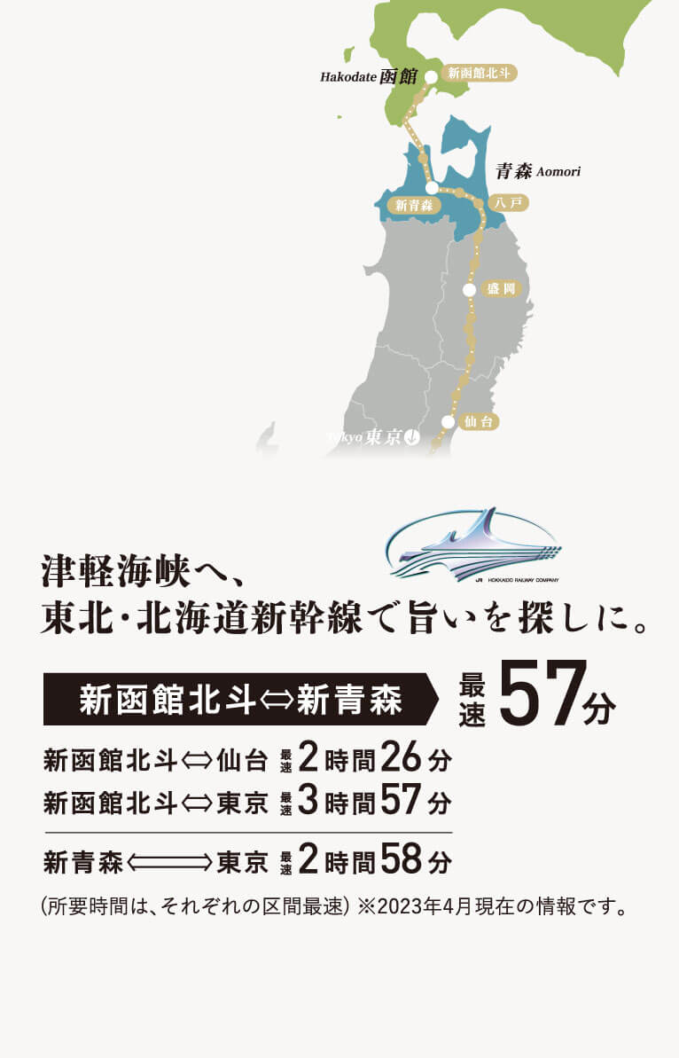 津軽海峡へ旨いを探しに。